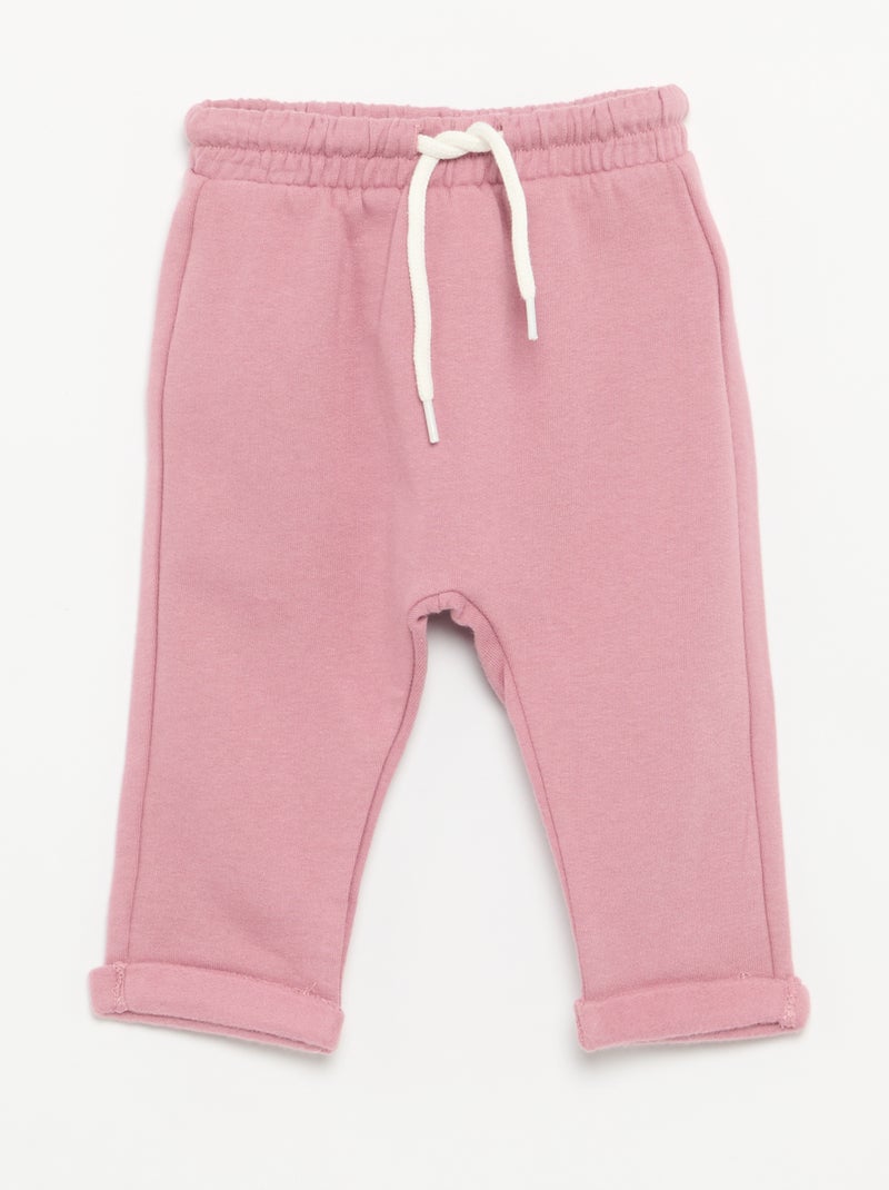 Pack de 2 pantalones forma sarouel de felpa Purpura - Kiabi