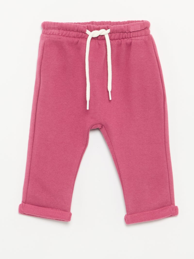Pack de 2 pantalones forma sarouel de felpa Purpura - Kiabi
