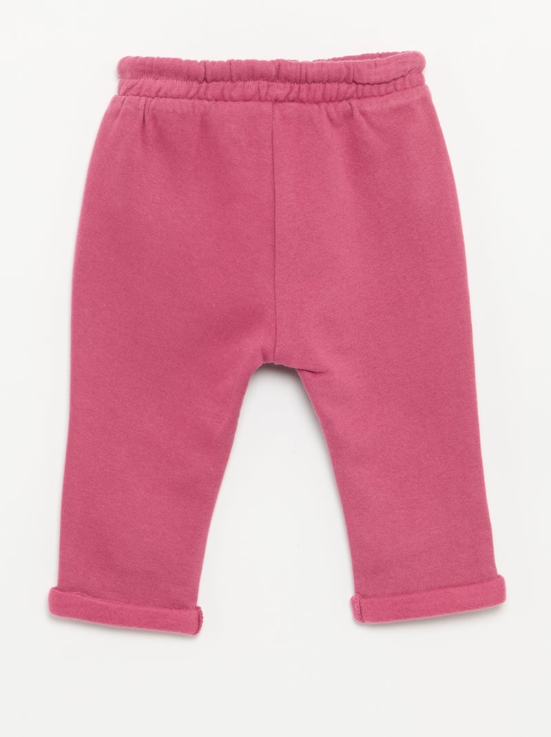 Pack de 2 pantalones forma sarouel de felpa Purpura - Kiabi
