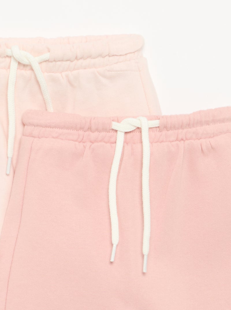 Pack de 2 pantalones forma sarouel de felpa Rosa - Kiabi