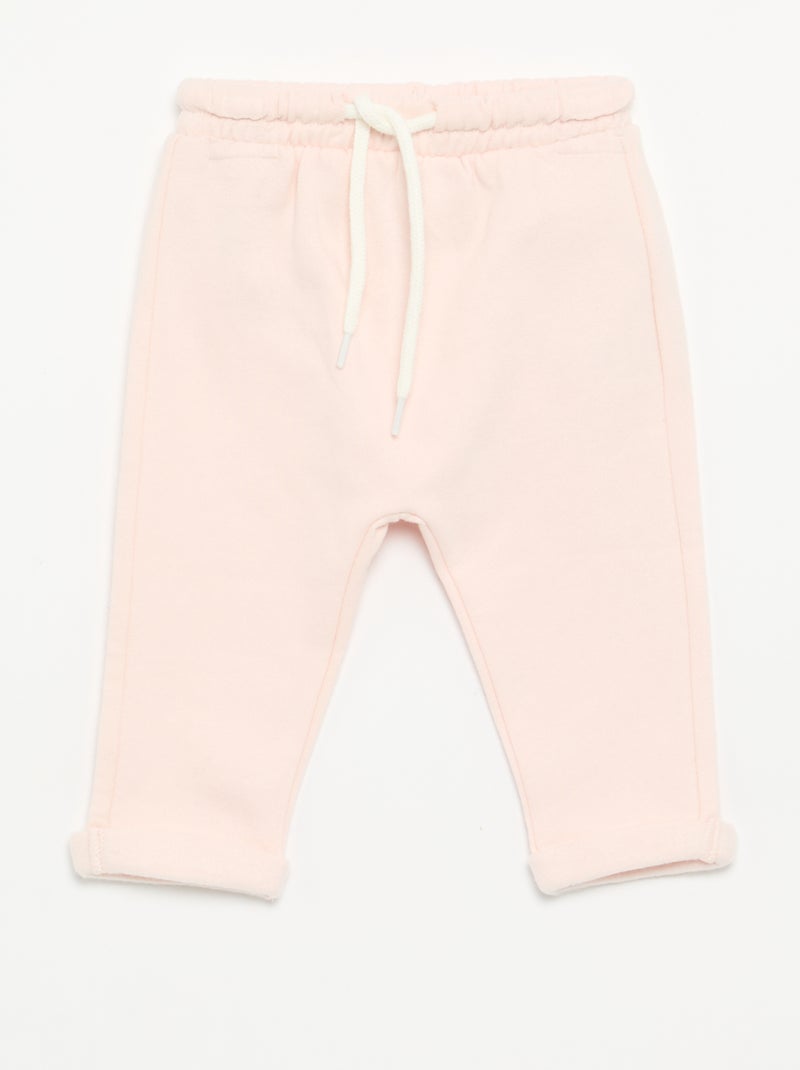Pack de 2 pantalones forma sarouel de felpa Rosa - Kiabi