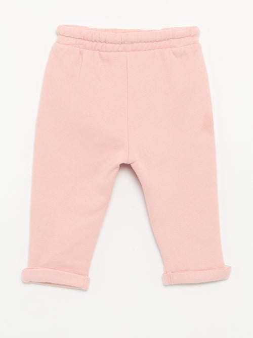 Pack de 2 pantalones forma sarouel de felpa - Kiabi