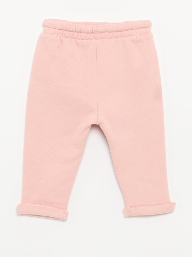 Pack de 2 pantalones forma sarouel de felpa Rosa - Kiabi