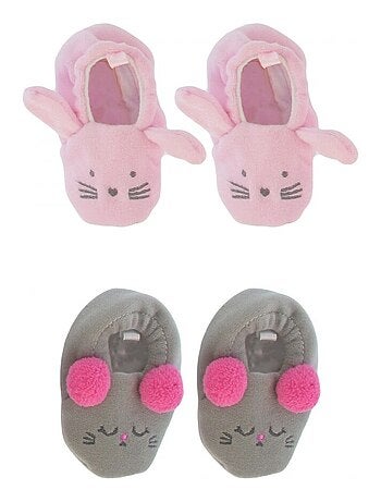 Pack de 2 pantuflas bebe