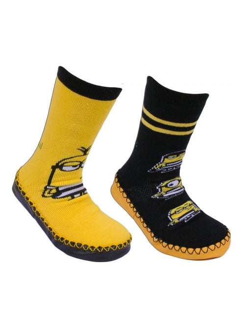 Pack de 2 pantuflas calcetines Los Minions - Kiabi