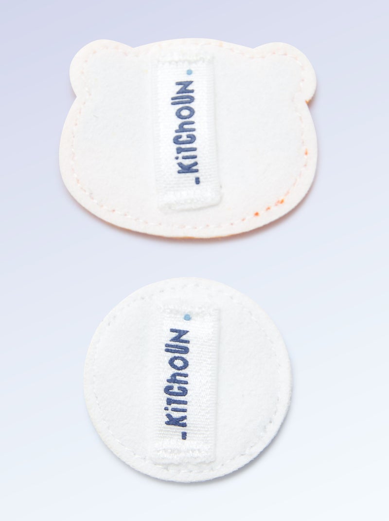 Pack de 2 parches de quita y pon para personalizar tus zapatillas 'Kitchoun' Amarillo - Kiabi