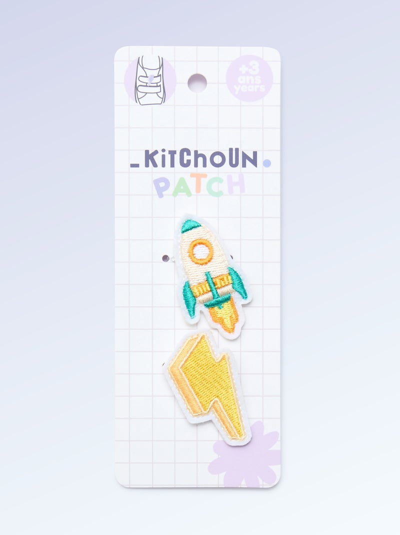 Pack de 2 parches deslizantes para personalizar tus zapatillas 'Kitchoun' Azul - Kiabi