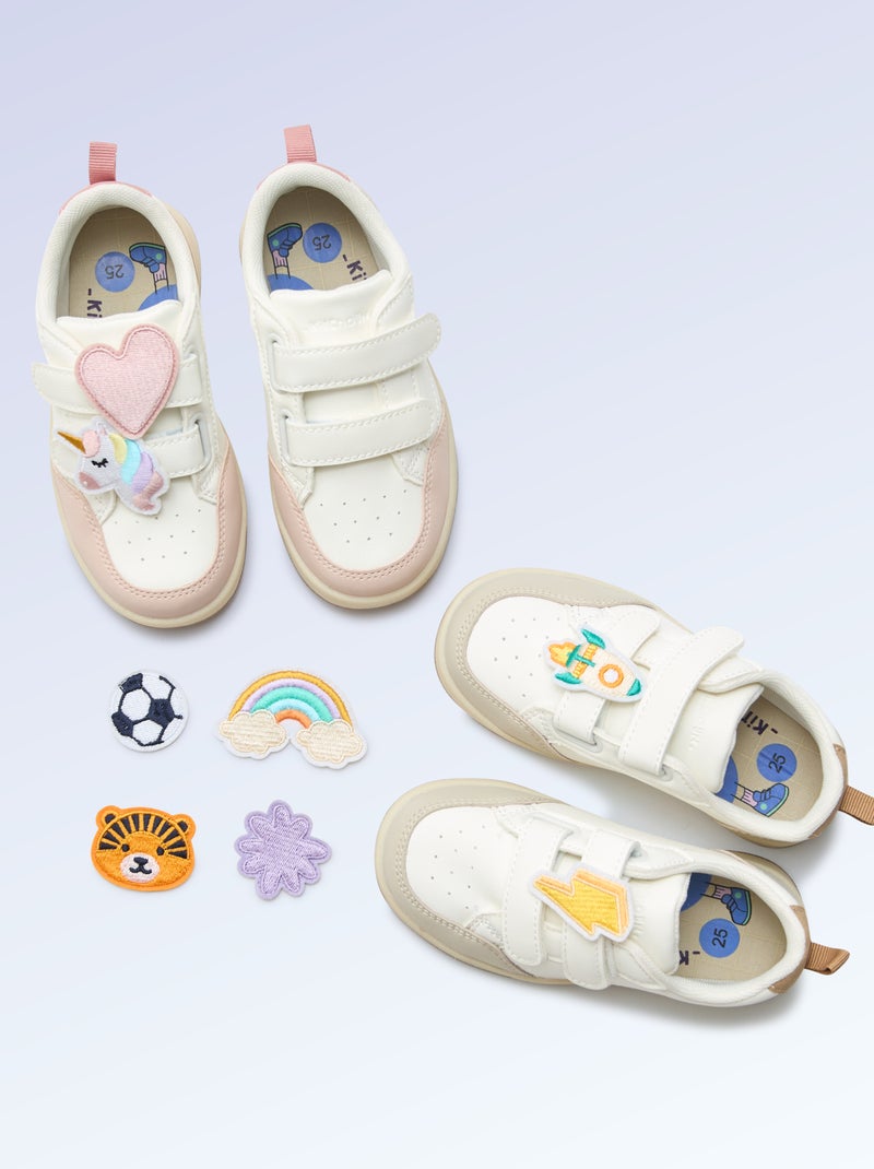 Pack de 2 parches para poner y personalizar tus zapatillas 'Kitchoun' Amarillo - Kiabi