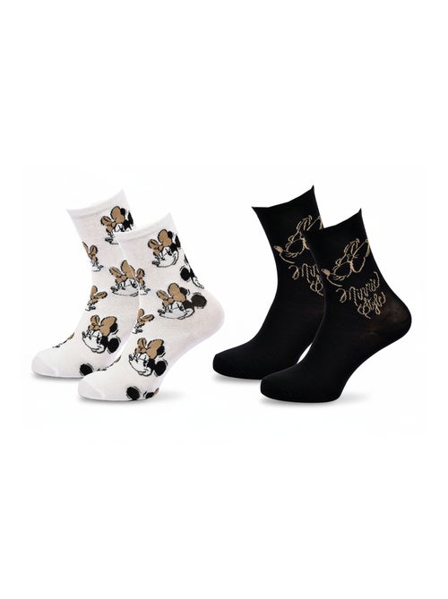 Pack de 2 pares calcetines mujer DISNEY MINNIE - Kiabi Pack de 2 pares calcetines mujer DISNEY MINNIE - Kiabi