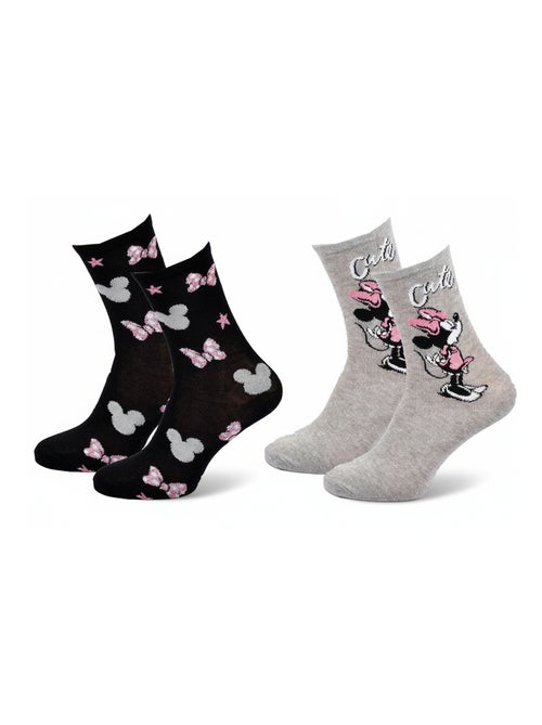 Pack de 2 pares calcetines mujer DISNEY MINNIE - Kiabi