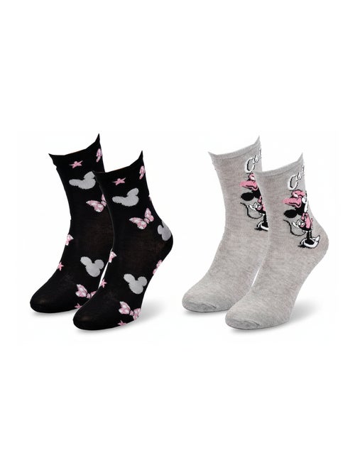 Pack de 2 pares calcetines mujer DISNEY MINNIE - Kiabi