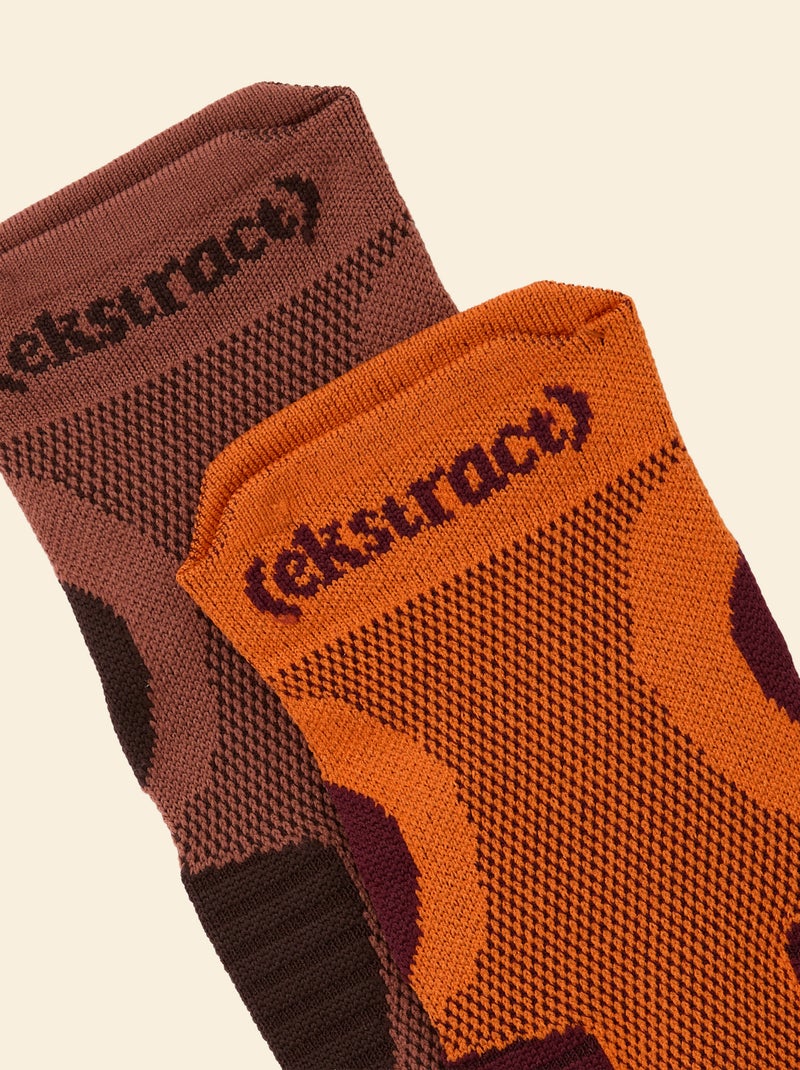 Pack de 2 pares de calcetines altos - (ekstract) Marron - Kiabi
