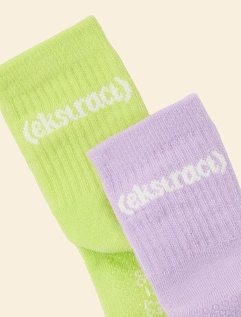 Ekstract - Pack de 2 pares de calcetines altos antideslizantes