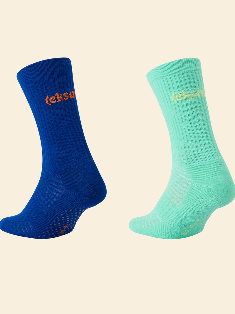Pack de 2 pares de calcetines altos antideslizantes - (ekstract) Verde - Kiabi