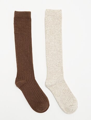 Pack de 2 pares de calcetines altos
