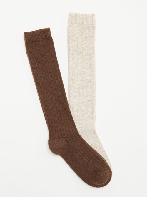 Pack de 2 pares de calcetines altos - Kiabi