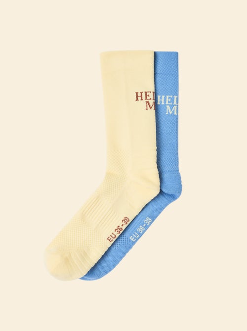 Pack de 2 pares de calcetines altos (ekstract) compresivos lisos - Kiabi