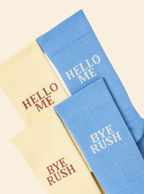 Pack de 2 pares de calcetines altos (ekstract) compresivos lisos - Kiabi