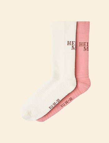 Pack de 2 pares de calcetines altos (ekstract) compresivos lisos