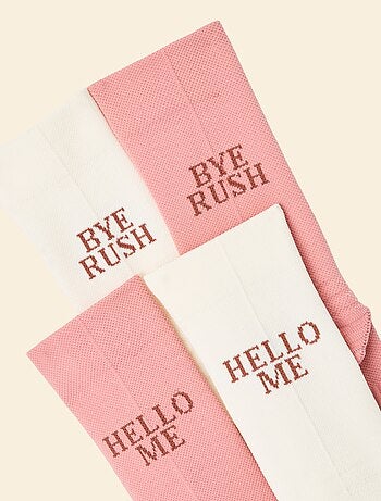 Pack de 2 pares de calcetines altos (ekstract) compresivos lisos