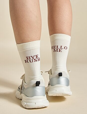 Pack de 2 pares de calcetines altos (ekstract) compresivos lisos