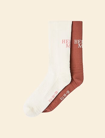 Pack de 2 pares de calcetines altos (ekstract) compresivos lisos