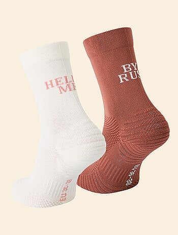 Pack de 2 pares de calcetines altos (ekstract) compresivos lisos