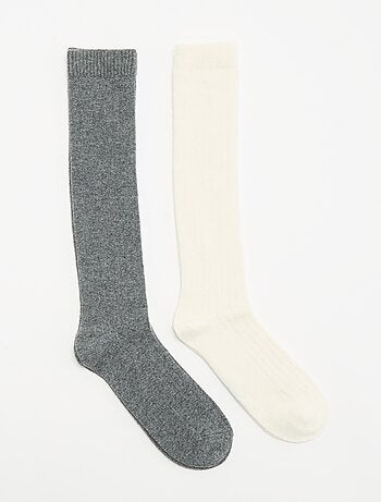Pack de 2 pares de calcetines altos