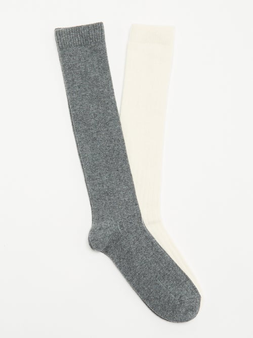 Pack de 2 pares de calcetines altos - Kiabi
