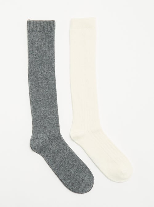 Pack de 2 pares de calcetines altos - Kiabi