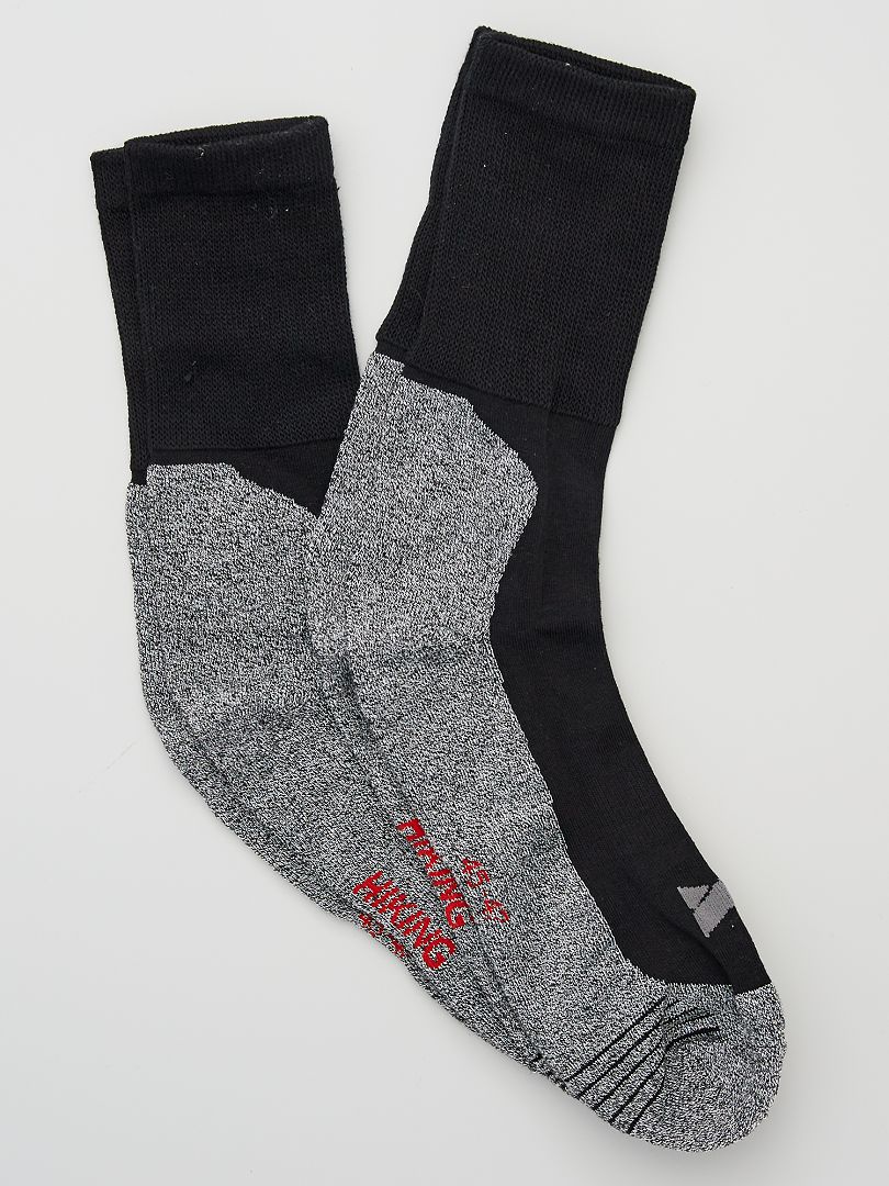 Pack de 2 pares de calcetines altos negro - Kiabi