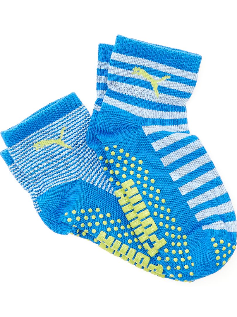 Pack de 2 pares de calcetines antideslizantes de 'Puma' bleu - Kiabi