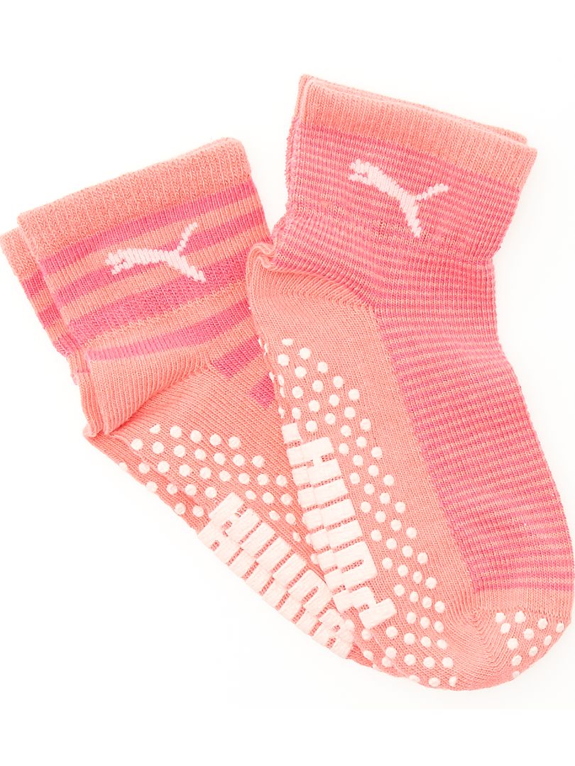 Pack de 2 pares de calcetines antideslizantes de 'Puma' rose - Kiabi