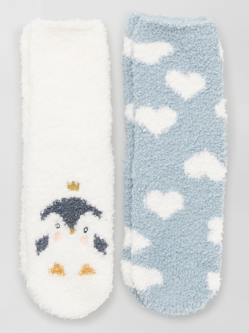 Pack de 2 pares de calcetines antideslizantes GRIS - Kiabi