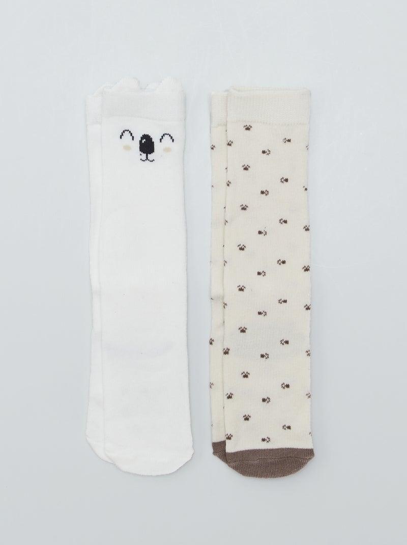 Pack de 2 pares de calcetines antideslizantes GRIS - Kiabi