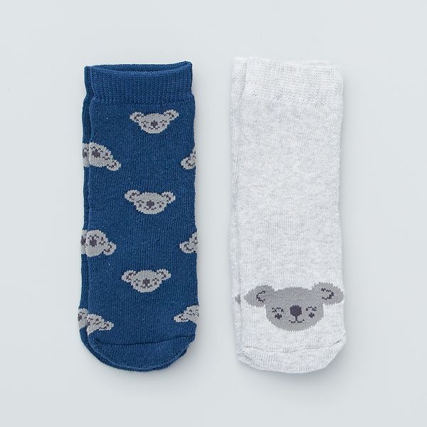 Pack De 2 Pares De Calcetines Antideslizantes Bebe Nina Marino Kiabi 4 00