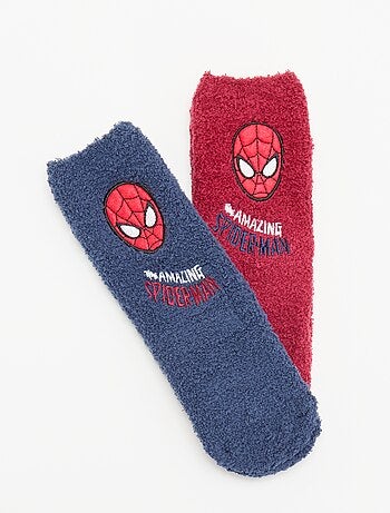 Pack de 2 pares de calcetines antideslizantes 'Marvel' 'Spider-Man'