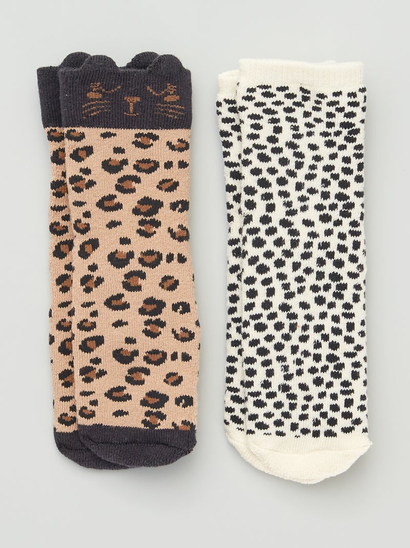 Pack de 2 pares de calcetines antideslizantes NEGRO - Kiabi
