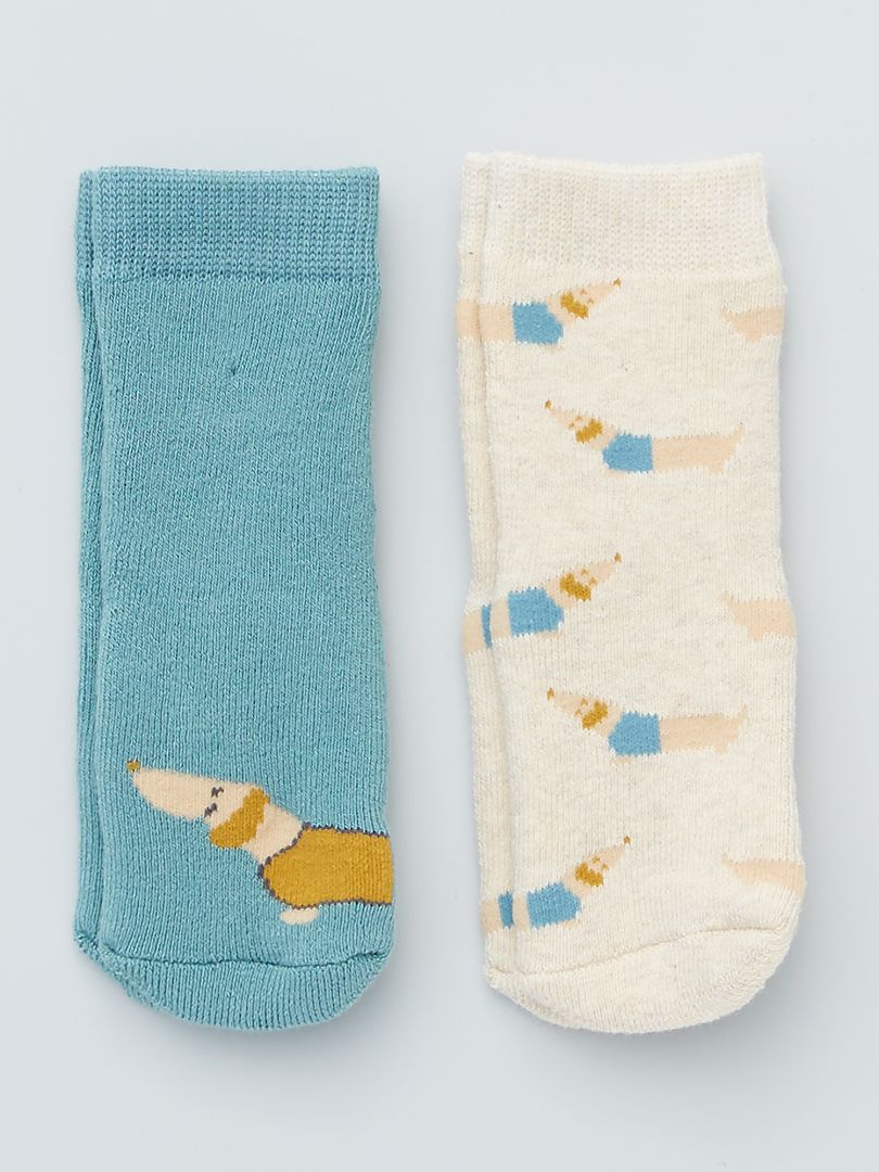 Pack de 2 pares de calcetines antideslizantes perro - Kiabi