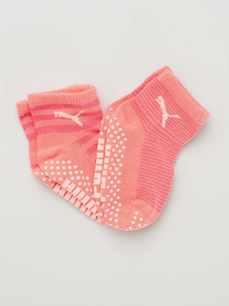 Pack de 2 pares de calcetines antideslizantes 'Puma' ROSA - Kiabi
