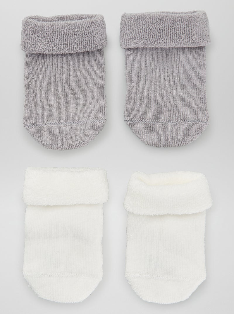 Pack de 2 pares de calcetines BLANCO - Kiabi