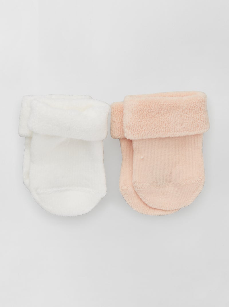 Pack de 2 pares de calcetines BLANCO - Kiabi