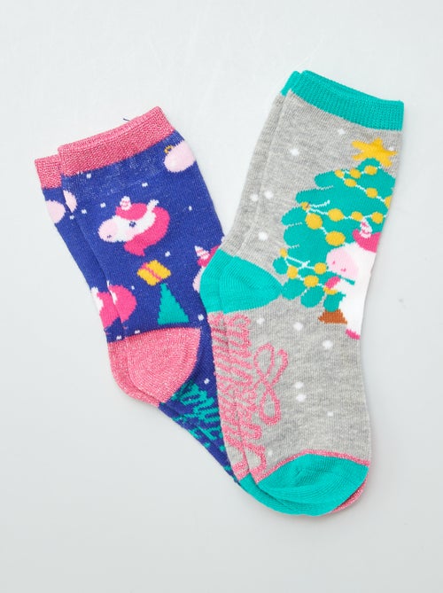 Pack de 2 pares de calcetines + bola de Navidad - Kiabi