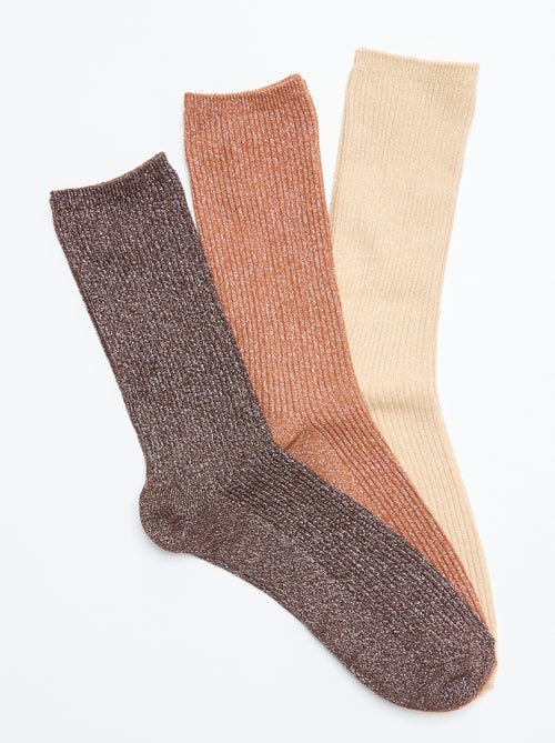 Pack de 2 pares de calcetines brillantes - Kiabi