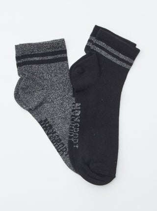 Pack de 2 pares de calcetines brillantes