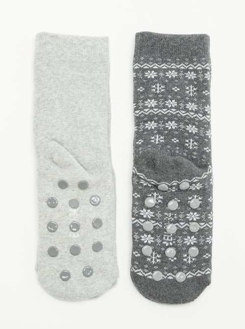 Pack de 2 pares de calcetines calentitos - Navidad - Kiabi
