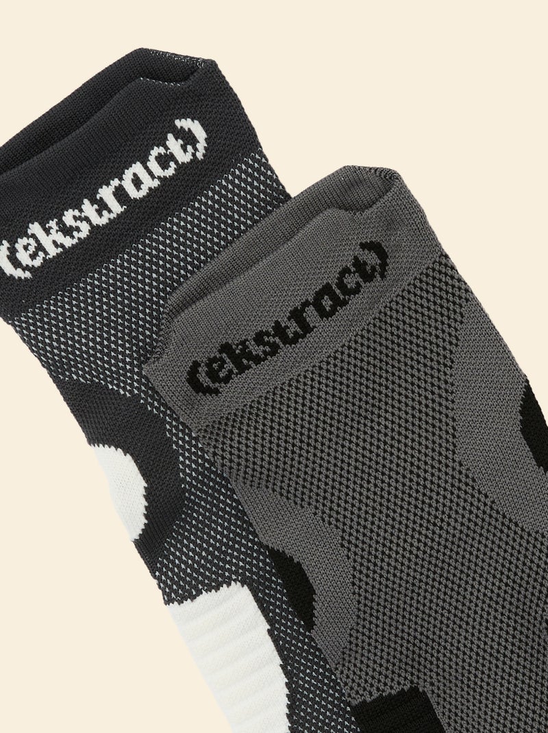 Pack de 2 pares de calcetines compresivos - (ekstract) Negro - Kiabi