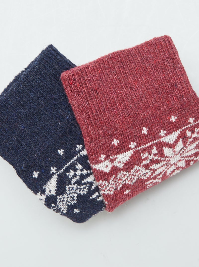 Pack de 2 pares de calcetines con motivo AZUL - Kiabi