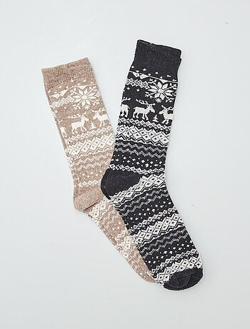 Pack de 2 pares de calcetines con motivo