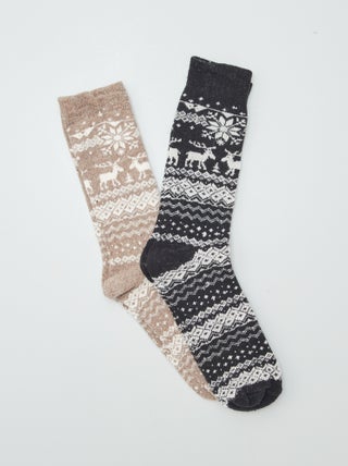 Pack de 2 pares de calcetines con motivo